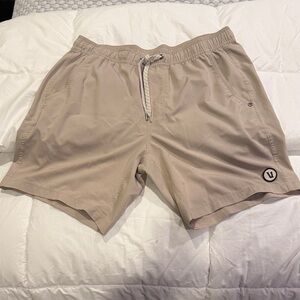 Vuori Beige Athletic Shorts Size M